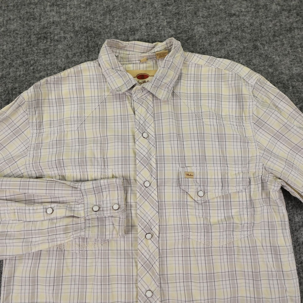 Larry Mahan Cowboy Collection Plaid Shirt Mens Medium Western Long Sleeve